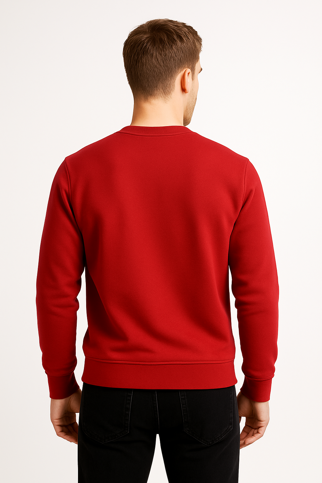 SUDADERA SIN GORRO ROJA