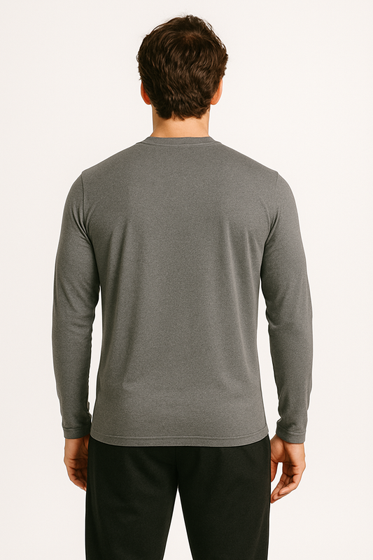 PLAYERA DEPORTIVA MANGA LARGA GRIS