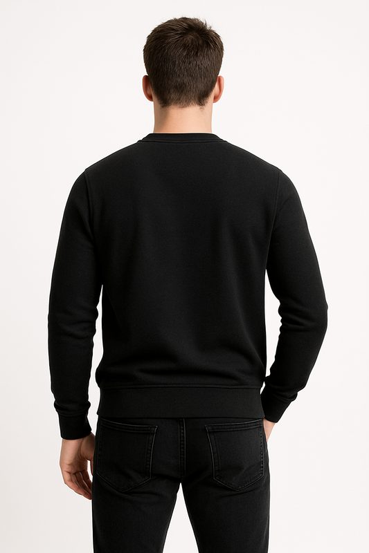 SUDADERA SIN GORRO NEGRO