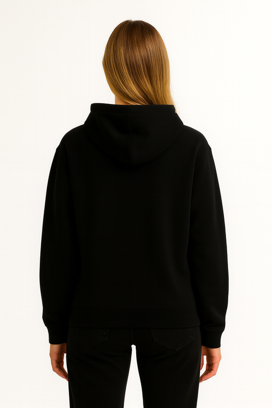 SUDADERA PREMIUM CON GORRO NEGRO