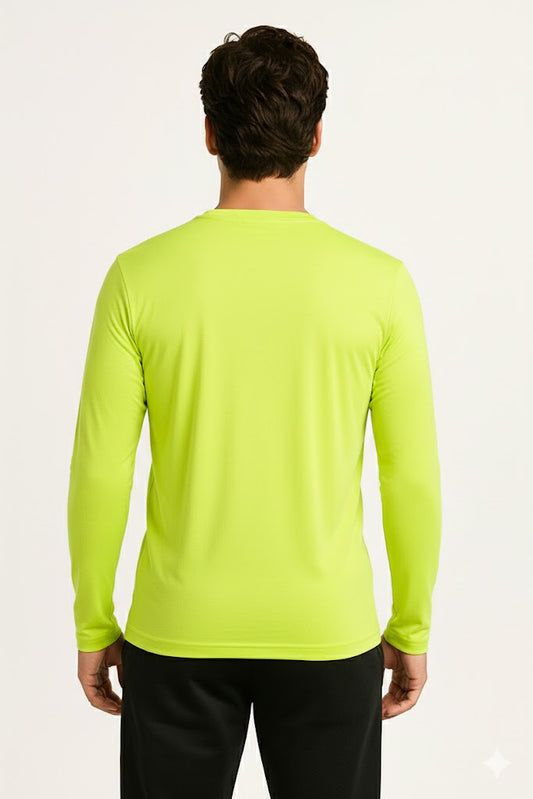 PLAYERA DEPORTIVA MANGA LARGA AMARILLO