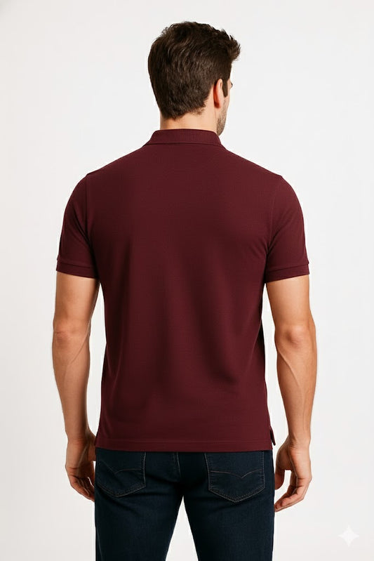 PLAYERA POLO PREMIUM VINO
