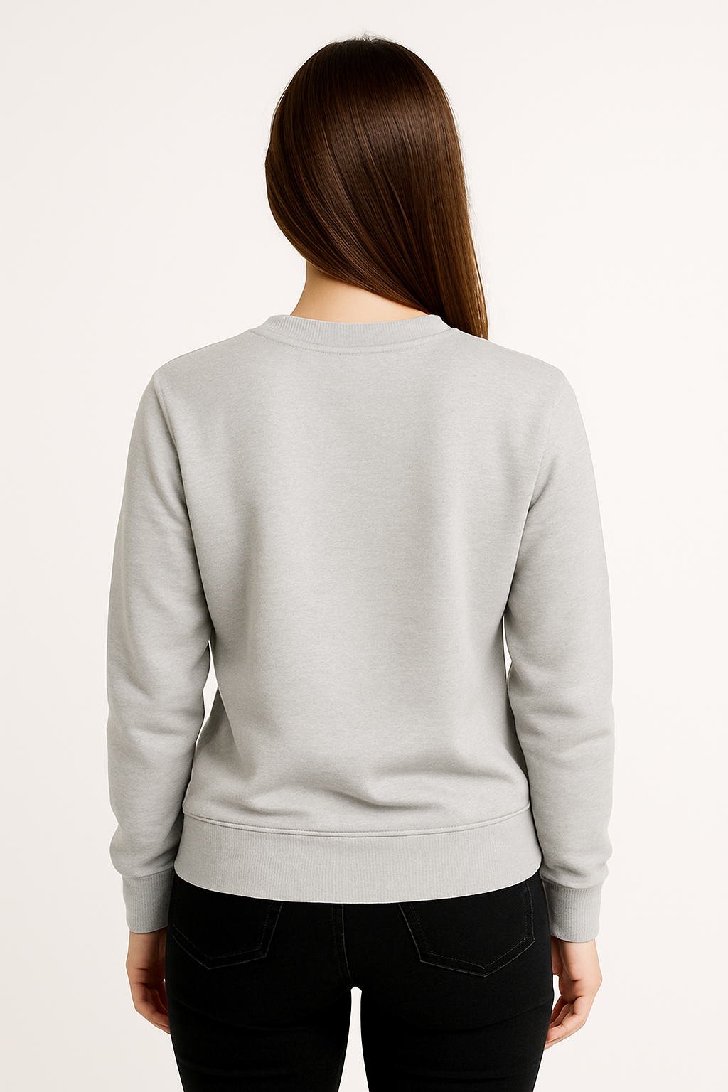 SUDADERA SIN GORRO GRIS CLARO