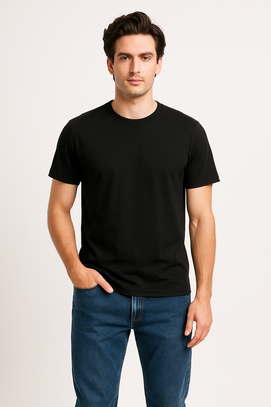 PLAYERA CORTE REGULAR PREMIUM NEGRO
