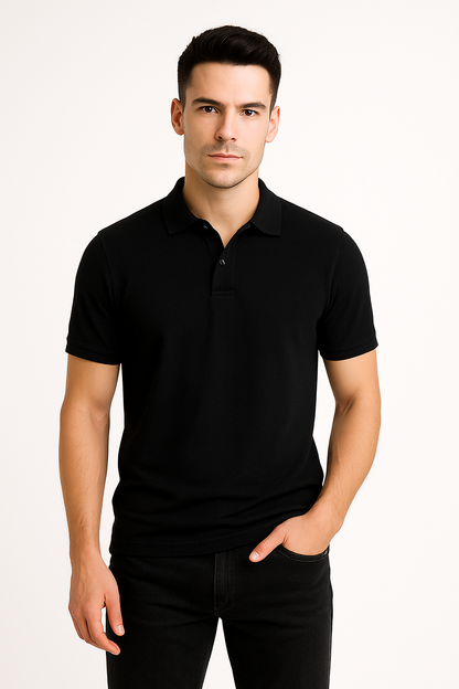 PLAYERA POLO PREMIUM NEGRO