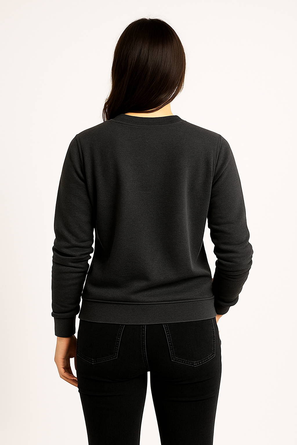 SUDADERA SIN GORRO GRIS OBSCURO