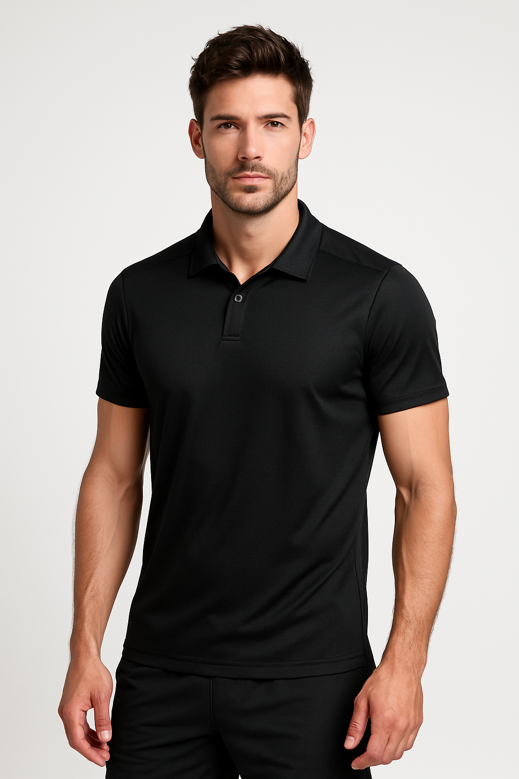 PLAYERA POLO DEPORTIVA NEGRO