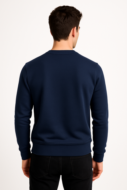 SUDADERA SIN GORRO AZUL MARINO