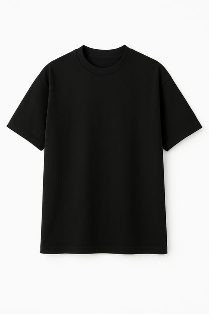 PLAYERA OVERSIZE PREMIUM NEGRA (240gsm)