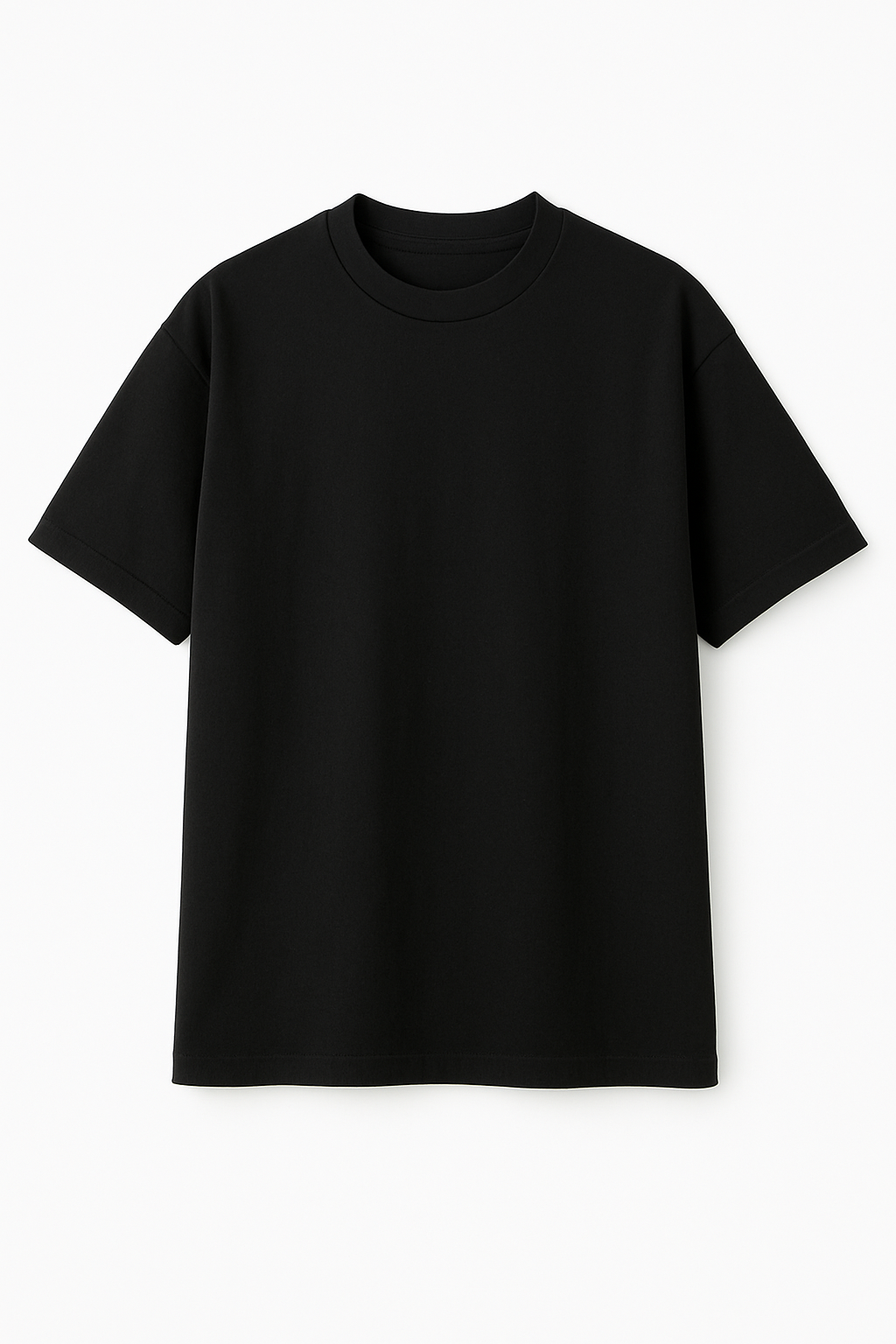 PLAYERA OVERSIZE LIGERA NEGRA (180 gsm)