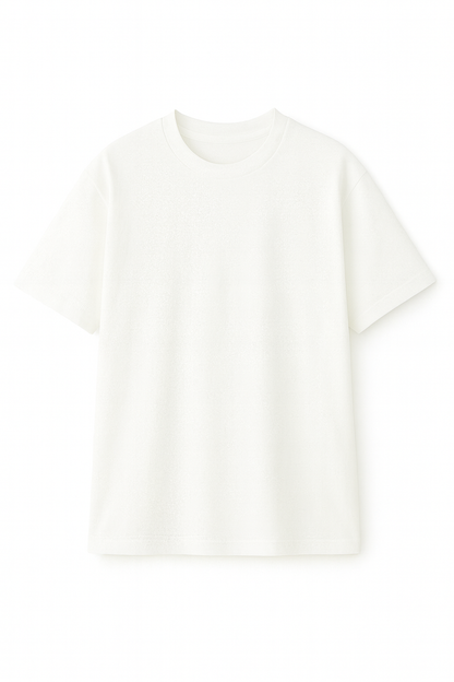PLAYERA OVERSIZE LIGERA BLANCA (180 gsm)