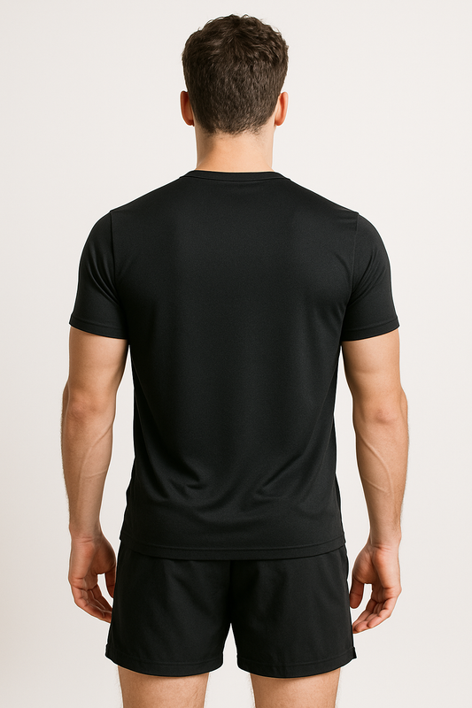 PLAYERA DEPORTIVA MANGA CORTA NEGRO