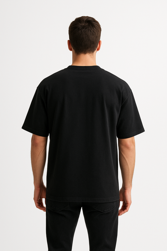 PLAYERA OVERSIZE PREMIUM NEGRA (240gsm)