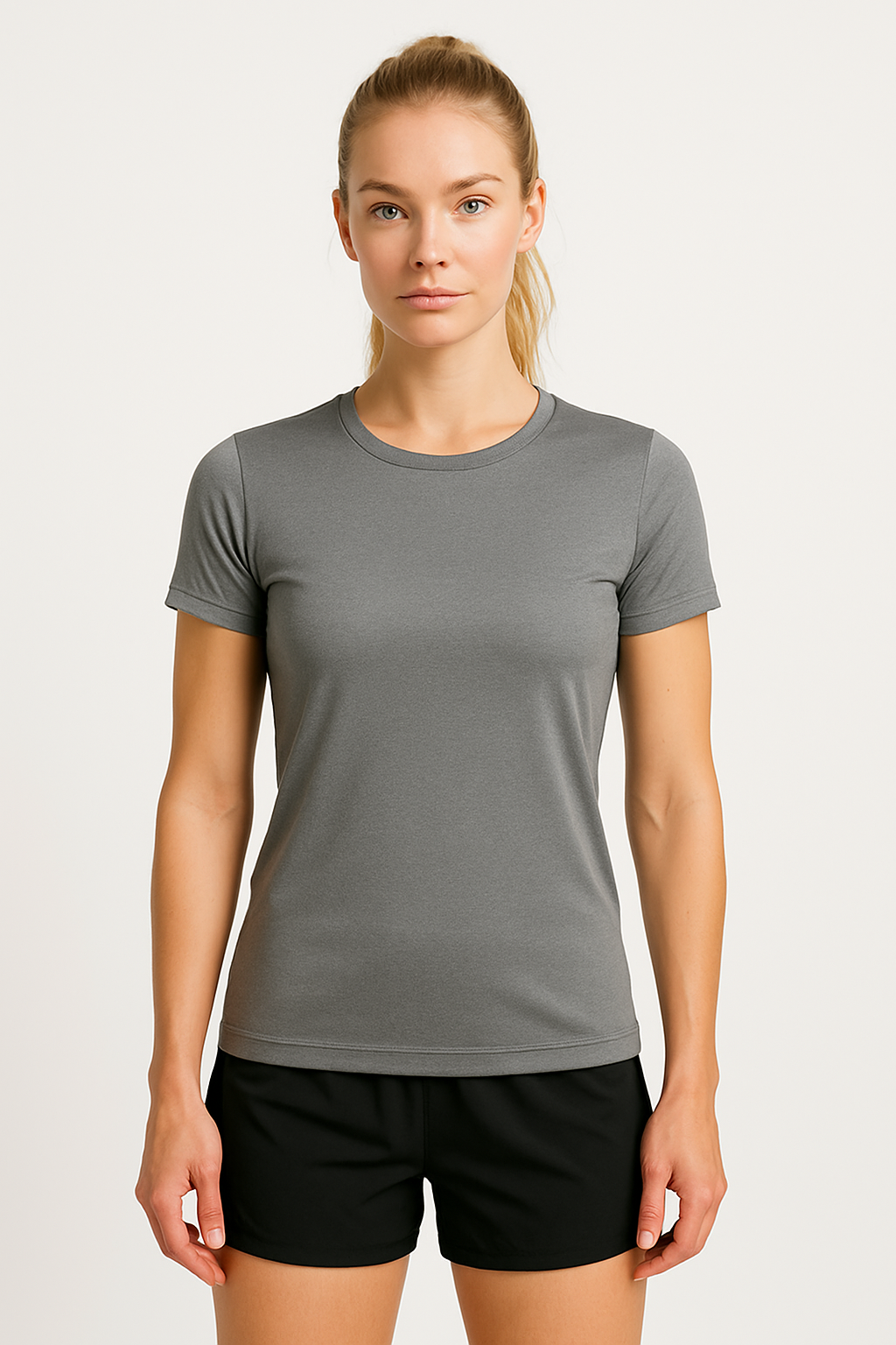 PLAYERA DEPORTIVA MANGA CORTA GRIS