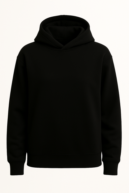 SUDADERA PREMIUM CON GORRO NEGRO