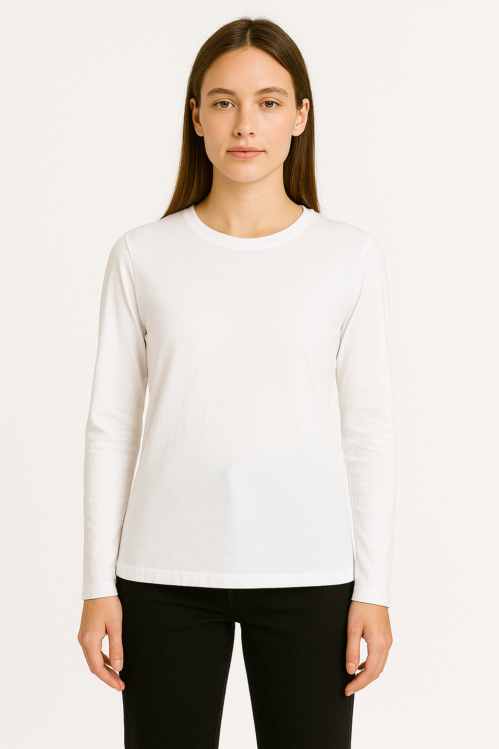 PLAYERA MANGA LARGA BLANCO