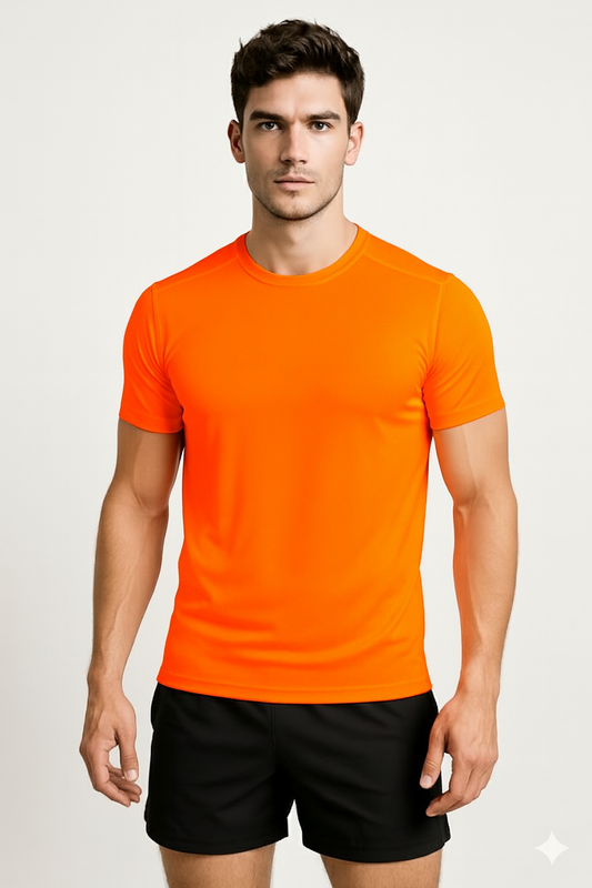 PLAYERA DEPORTIVA MANGA CORTA NARANJA
