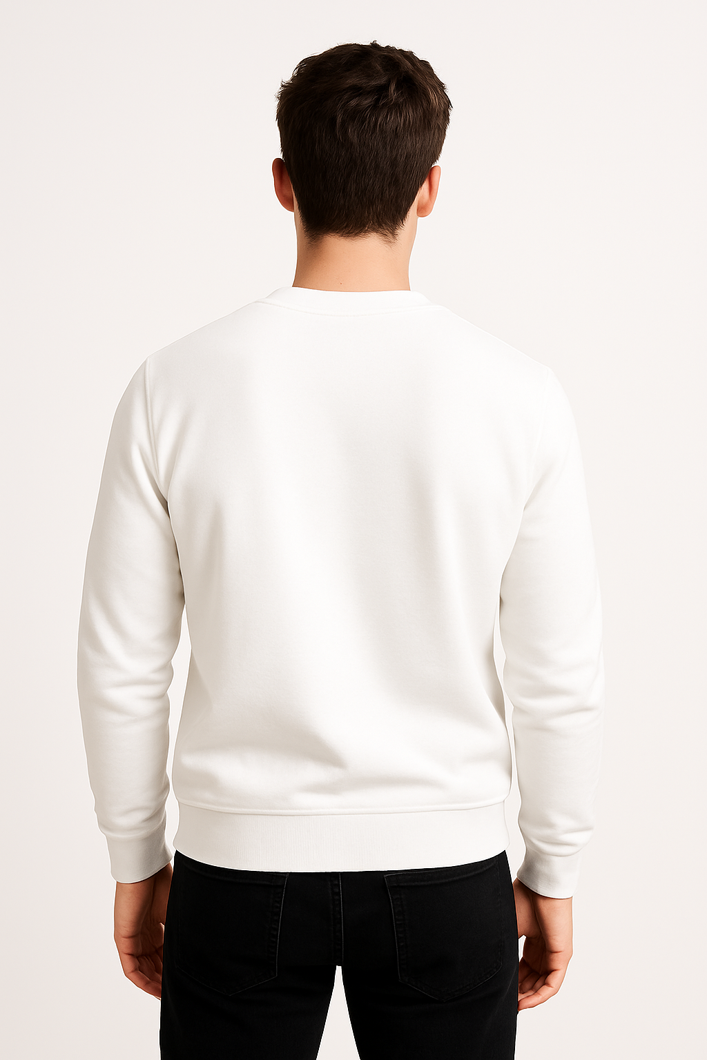 SUDADERA SIN GORRO BLANCA