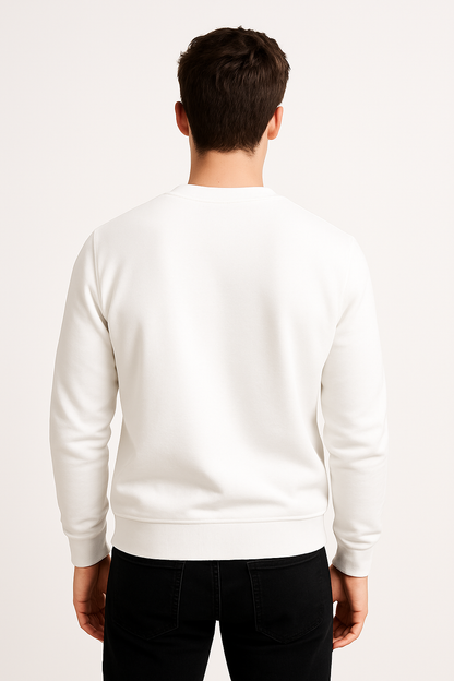 SUDADERA SIN GORRO BLANCA