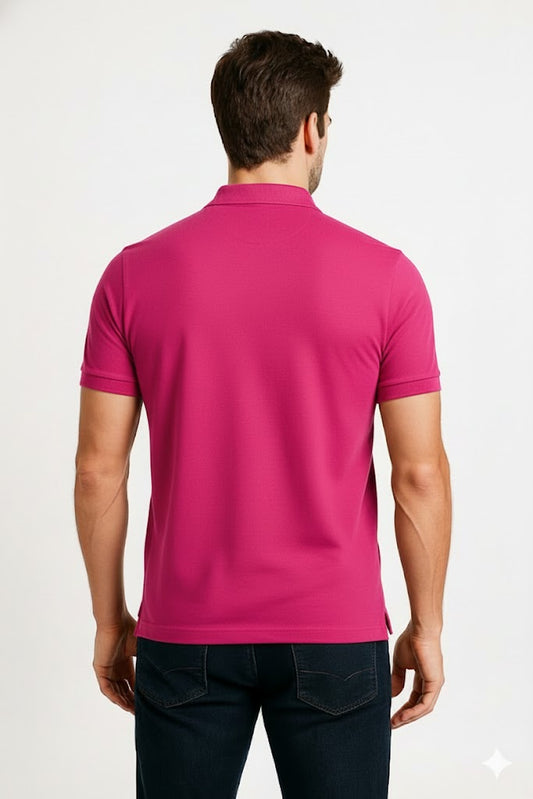 PLAYERA POLO PREMIUM FUCSIA
