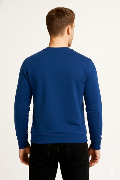 SUDADERA SIN GORRO AZUL REY