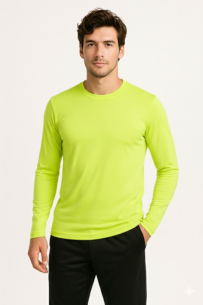 PLAYERA DEPORTIVA MANGA LARGA AMARILLO