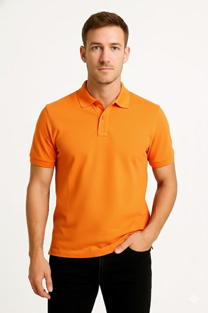 PLAYERA POLO PREMIUM NARANJA