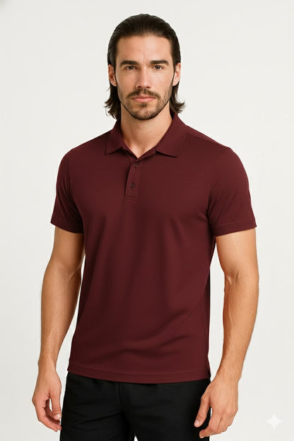 PLAYERA POLO DEPORTIVA VINO