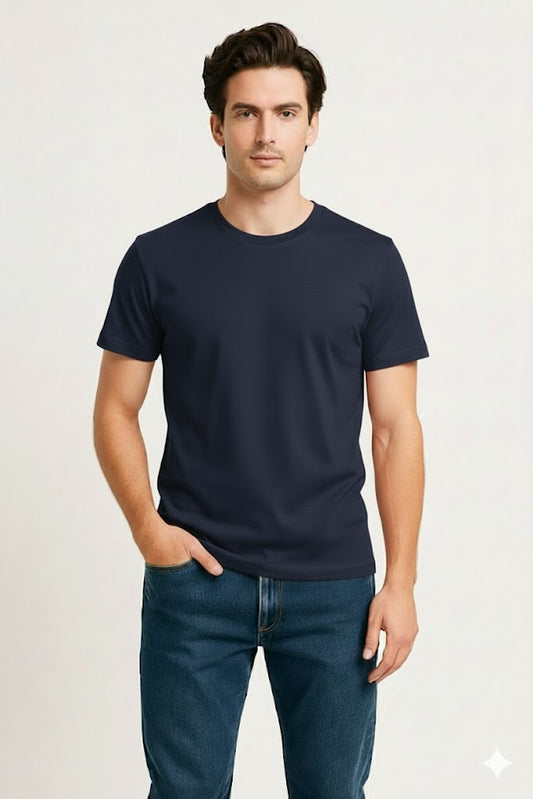 PLAYERA CORTE REGULAR PREMIUM AZUL MARINO