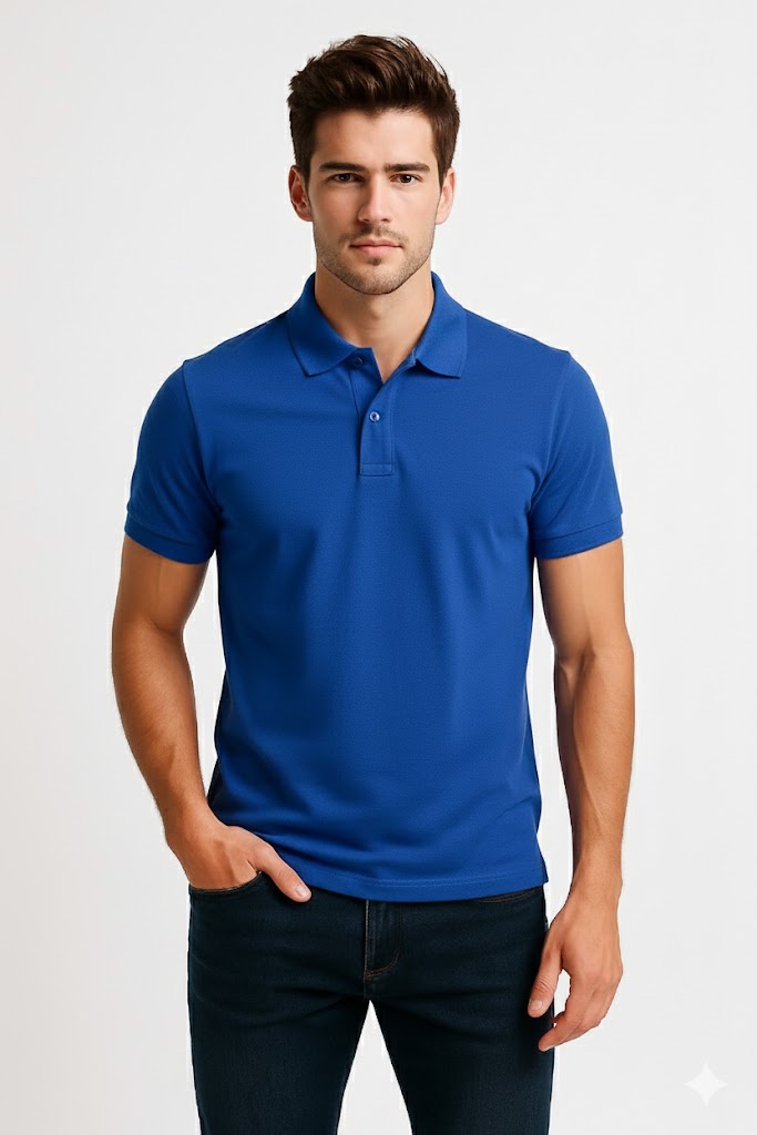 PLAYERA POLO PREMIUM AZUL REY