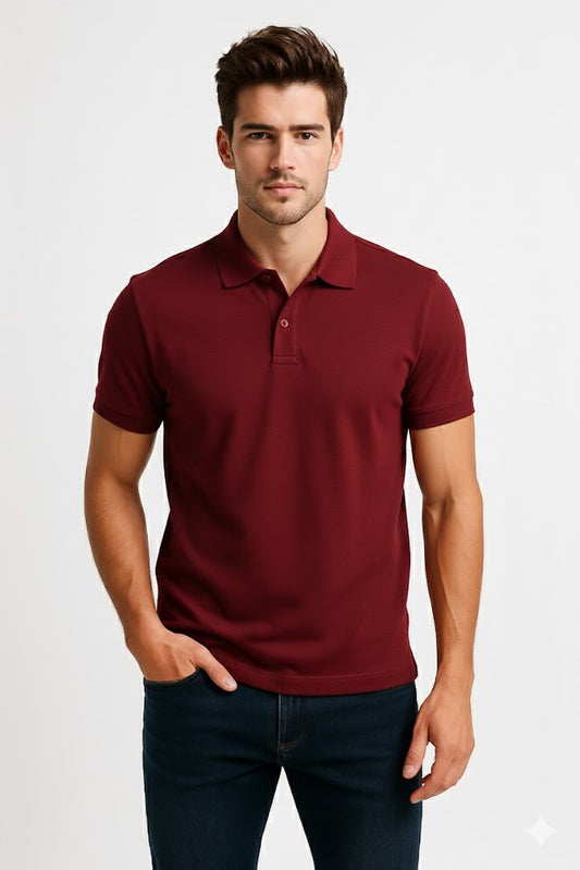 PLAYERA POLO PREMIUM VINO