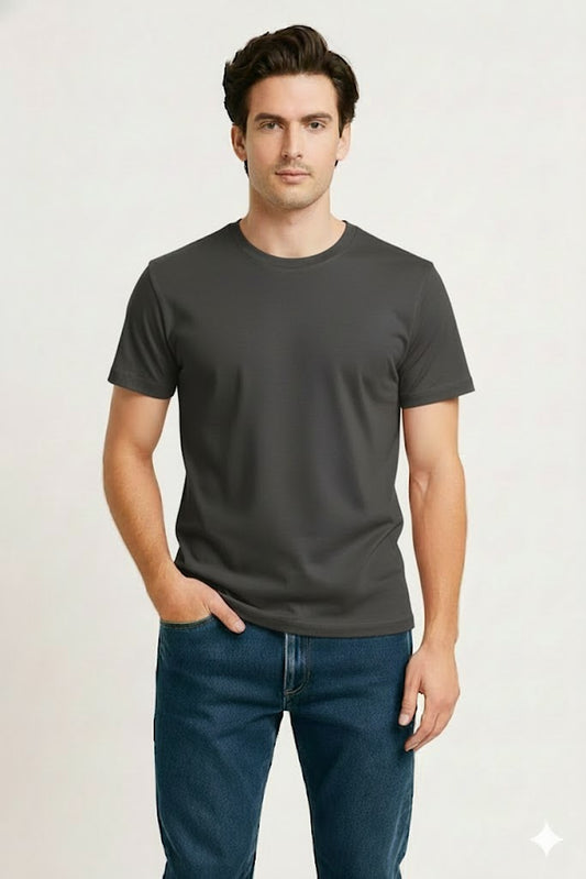 PLAYERA CORTE REGULAR PREMIUM GRIS OBSCURO