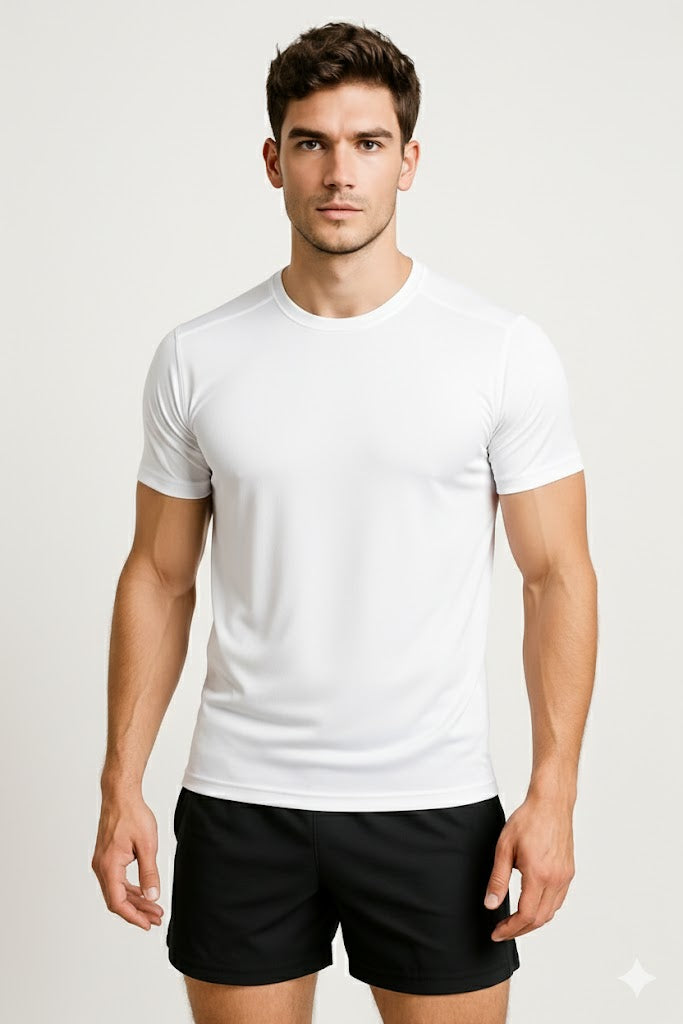 PLAYERA DEPORTIVA MANGA CORTA BLANCO