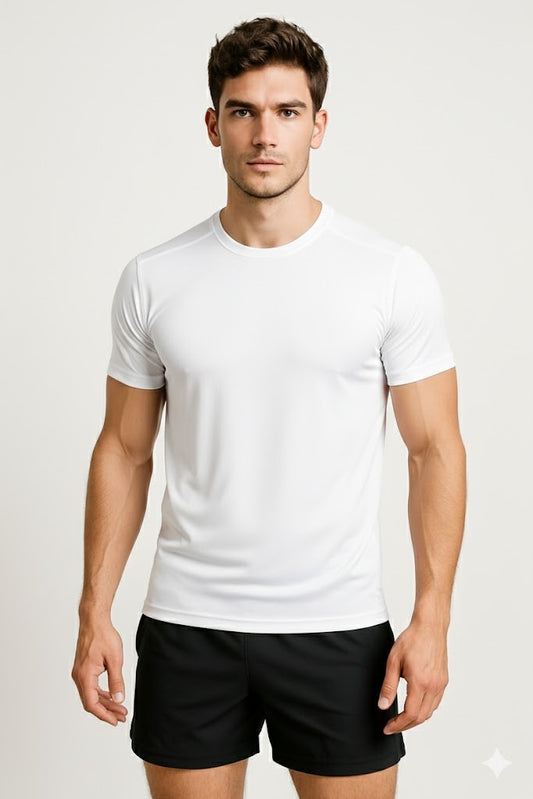 PLAYERA DEPORTIVA MANGA CORTA BLANCO