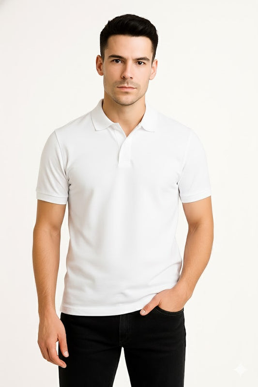 PLAYERA POLO PREMIUM BLANCO